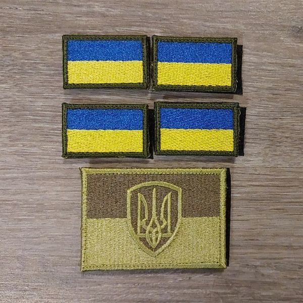 Шеврон польовий прапор України 5x7 см на кепку 12.021 &mdash; шеврон на липучці від VILNI