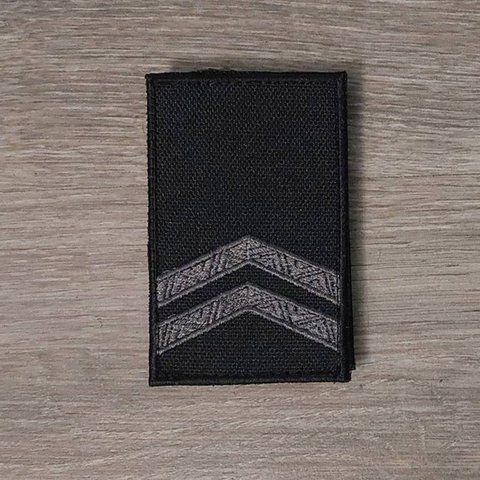 Шеврон Погон Поліції без номера, чорно-сірий (темно-сірий) 12.619 &mdash; шеврон на липучці від VILNI