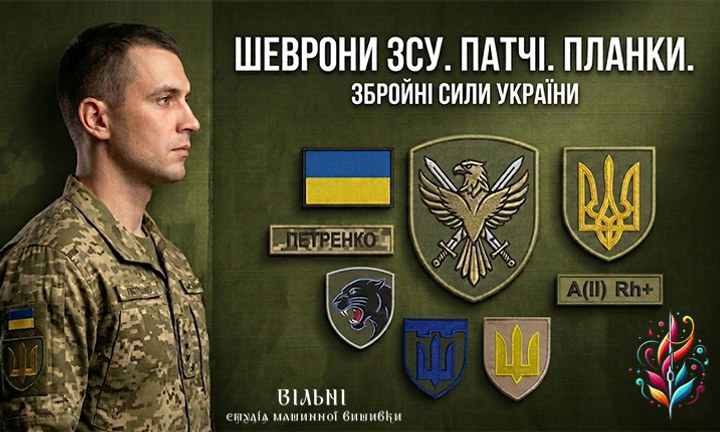 Шевроны и патчи ВСУ от производителя студия машинной вышивки VILNI