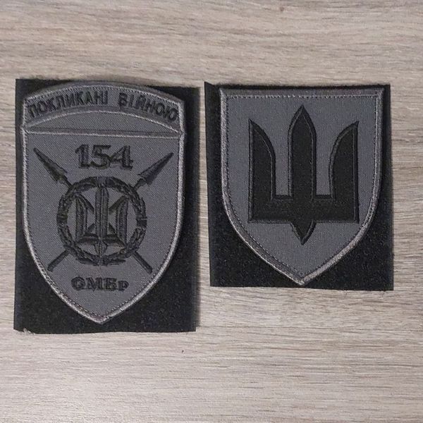 Шеврон Сухопутні війська України на сірому фоні 12.954 &mdash; шеврон на липучці від VILNI