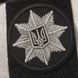 Шеврон Кокарда Поліція чорно-сіра (чорна окантовка) 6 см 12.653 фото 2
